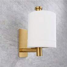 1 Peça Suporte para Papel Higiênico de Aço Inoxidável Resistente, Montagem na Parede Autoadesiva Sem Furos, Acabamento Escovado, Dispensador de Rolo de Papel Higiênico, Suporte para Papel Higiênico de Parede - Prata - Visão 9