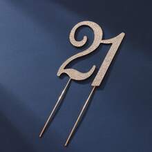 1 件合金水钻蛋糕装饰插牌，“Cheers To 15”生日蛋糕装饰，15 岁生日派对蛋糕中心摆件，情人节配件 - 彩色 - 查看 24