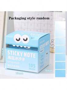 105 Pcs Pearlescent Transparent Sticky Notes With Storage Box | Cute Multicolored Pull-Out Design For Note-Taking, Journaling, Planning | Kawaii Memo Pads, Page Tabs | Office & School Supplies, Desk Organizer Accessories, Back To School Supplies, Gift Ideas For Students