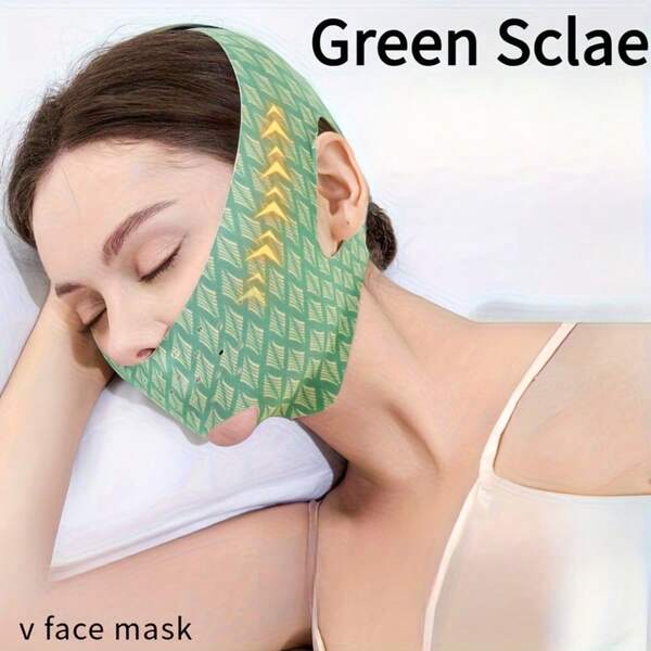 قطعة واحدة من تدريب الوجه، أخضر، نمط، جرافين، التنفس عن طريق الفم، قماش مرن، للارتداء اليومي، إحساس بالتبريد