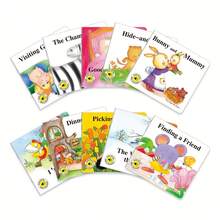10 Montessori Hot Selling Durable Paper Children's Arabic Toddler Storybooks Ten Different Themed Toddler Children's Storybooks With Colorful And Fun Storylines To Attract Children's Attention Let Children Love To Read Free Parents' Hands, Birthday Holiday Gift Back To School Gift 2PCS Arabic Storybook And Arabic Word Alphabet Cards Set