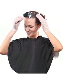5pcs Oversized Perming & Dyeing Foil Capes, Waterproof Hairdressing Accessories - Black - View 8