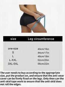 6件/套 女士防摩擦大腿带，高弹硅胶防摩擦腿套，防勾丝大腿绑带 - 彩色 - 查看 11
