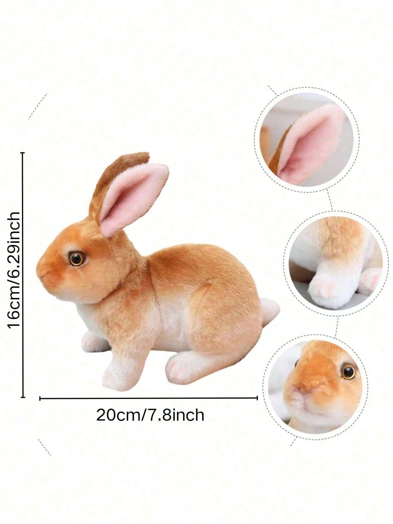 دمية أرنب واقعية محشوة بطول 9.8 بوصة – ألوان متعدد...