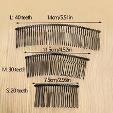 5 件/套女士手工可弯曲简约金属发夹 - 纯色，波浪设计，适合刘海和凌乱的头发 DIY 配饰，防滑矩形发夹，用于造型