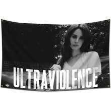 Lana Del Singer Rey Flag Tapestry Album Cover Flag Tapestry 60*40 Inch Wall Hanging Living Room Bedroom Dormitory Aesthetic Decoration - 主圖風格 - 查看 1