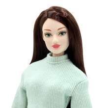 Defa Lucy 11.5 英寸时尚娃娃 - 浅绿色毛衣 & 银色热闪亮百褶裙 & 银色闪亮踝靴，优雅轻盈，风格清新飘逸。 - 薄荷綠 - 查看 8