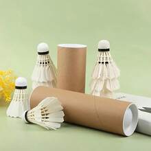 3pcs Glossy Plastic Badminton Shuttlecocks - Durable Nylon Material, Lightweight And Portable, Suitable For Training And Recreation, Team Sports Equipment, Enhancing Game Experience, Indoor And Outdoor Sports (White)