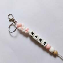 1PC Custom Animal Letter Keychain, Can Be Used As Name Bag Hanging,Back To School Gifts,Customized Keychains & Accessories,End Of Summer,Delicate Romance,For Office,For School,For Classroom,For Teacher Gifts,For University,For Colleague,For Dorm Rooms - Silicone Keychain - View 82