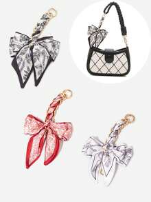 NYXIA Handmade Woven Silk Bowknot Bag Extension Chain, Women's Handbag Shoulder Bag DIY Extension Chain, Retro Metal Bag Strap Replacement Accessories, Birthday Or Holiday Gifts For Family/Friends/Classmates/Girlfriends - Multicolor - View 2