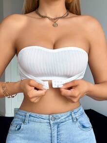 1pc Wireless & Padless Comfort Bandeau For Women - White - View 3