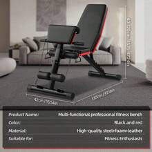 DDCAQIOUA Banc de musculation réglable pour la musculation à domicile, banc pliable pour développé couché, soulevé de terre et entraînement complet du corps. - Noir - Voir 8