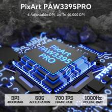 Ratón inalámbrico para juegos MAMBASNAKE ✖️ ATTACK SHARK M3, 40K DPI, 39g de peso ligero, sensor óptico PAW3395PRO, conectividad Tri-Mode BT5.1/2.4G/USB-C, botones programables, batería de 300mAh, compatible con PC/portátil - Multicolor - Ver 3