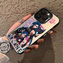 Funda de teléfono para chica de anime compatible con 16, 15, 14, 13, 12, 11, Pro, X, XR, XS, 8, Plus, con una parte trasera mate a prueba de golpes.17,17 Pro - Negro - Ver 4