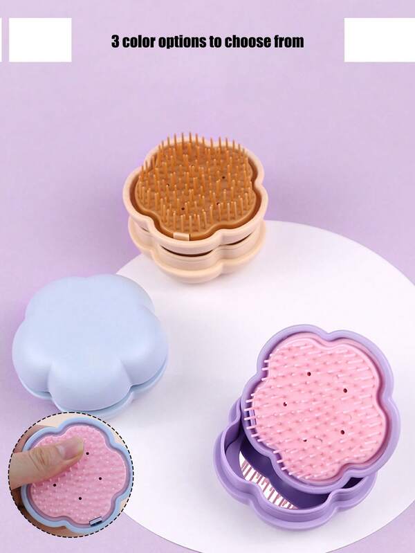 Foldable Travel Mirror Hair Brush Set, Cloud Shaped Air Cushion Mirror Comb, Mini Portable Hair Comb Hair Massage Comb, Carry With You Comb, Portable Compact Mirror Comb, Lightweight, Travel-Friendly, Folding Design, Cleaning Comb Macaron, Suitable For Travel, Back To School Body Care Travel, Outdoor, Sports, Office, School, Dormitory, Birthday Gift, Festival Gift, Hairstyle, Hairdressing, Hair Brush, Brush Hair Brush Set, Comb Hair, Comb For Curls, Detangling Brush, Hair Brush For Women, Barber, Barber Accessories, Barbershop, Hairdressing Equipment