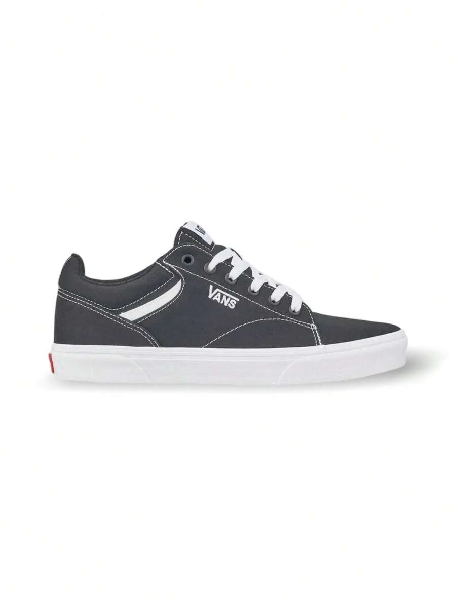 Vans Seldan 男式运动鞋黑白低帮帆布经典舒适滑板风格 VA4TZE187 - 黑白 - 查看 1