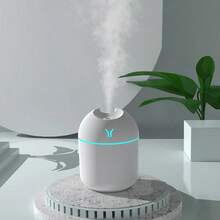 Portable Small Humidifier, USB Personal Desktop Humidifier For Car, Office Room, Bedroom, Auto Shut-Off, 2 Mist Modes, Super Quiet(220ml, White) - White - View 1