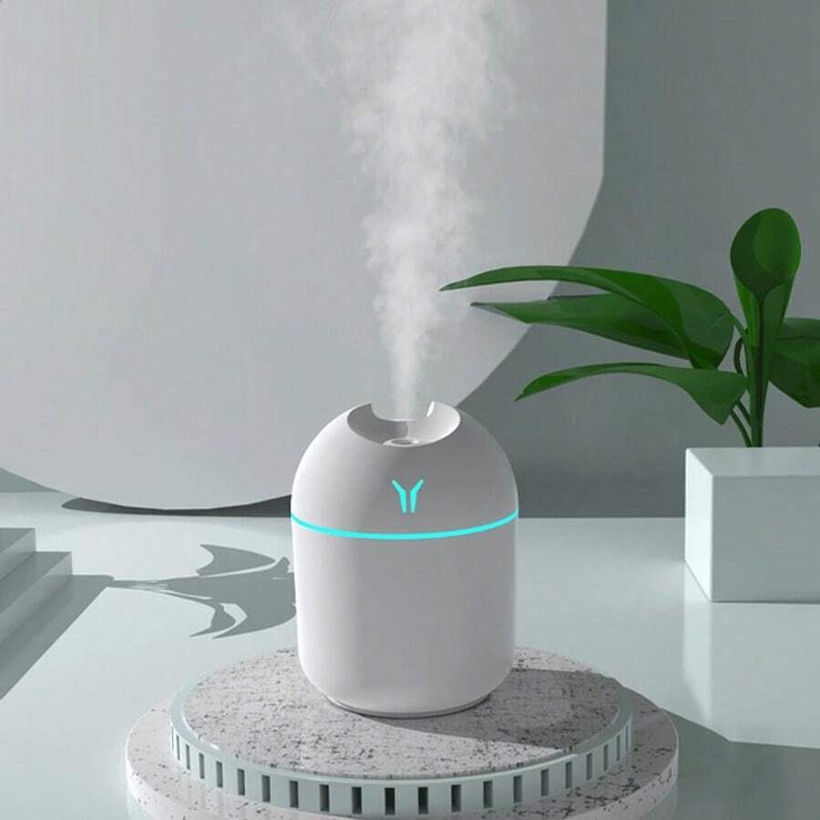 Portable Small Humidifier, USB Personal Desktop Humidifier For Car, Office Room, Bedroom, Auto Shut-Off, 2 Mist Modes, Super Quiet(220ml, White) - White - View 1