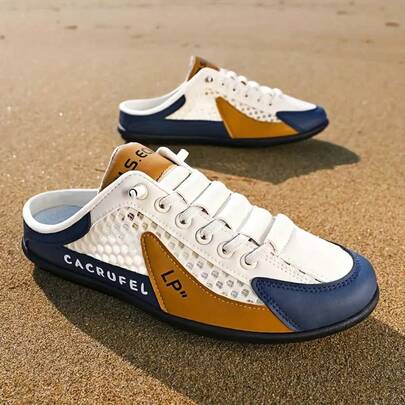 【尺码偏小1-2码】男士时尚舒适运动凉鞋，多功能家居拖鞋，室内拖鞋，柔软鞋垫，透气内里，适合室内、度假、日常穿着、户外运动、夏季穿着，时尚款特价优惠