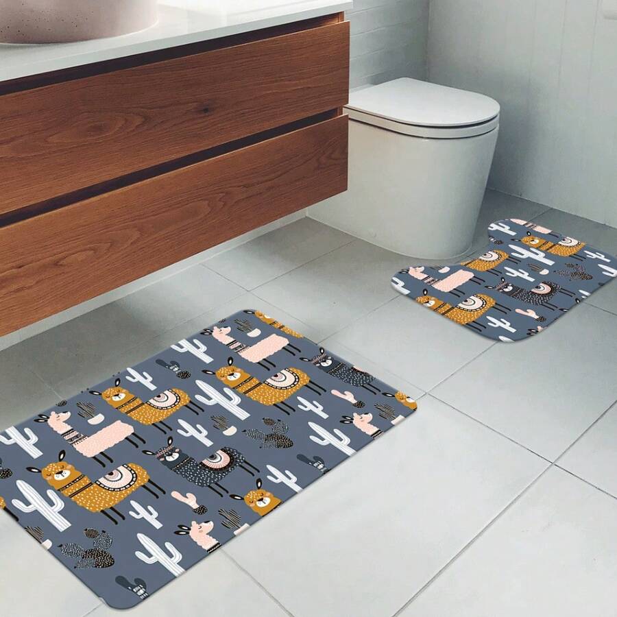 Kit Of 2 Bathroom Rugs – Contemporary Style With Comfort And Safety - WC5085 - 查看 1