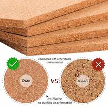 1 cái/2 cái/4 cái/8 cái/16 cái Tấm bần lục giác sáng tạo tự dính, Tấm bần, Gạch bần, Bảng trưng bày - Màu be - Xem 4