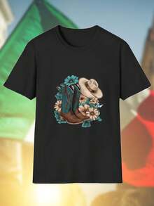T shirt uomo Cowboy Boots Daisy Hat cotone moda estiva casual regalo originale novità  comfort idea outfit look western stile americano must have