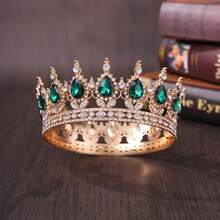 1 Peça Coroa para Mulheres com Cristais e Strass - Acessórios de Cabelo para Casamento, Presentes para Noiva e Dama de Honra - Fascinator, Acessórios de Fantasia para Halloween e Acessórios Essenciais para Festivais/Feriados de Aniversário