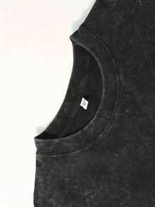 230g Washed, Arrogant Cat Print T-Shirt, High-Quality Wax Printed Cotton Retro Fashion Brand T-Shirt, Men's T-Shirt, Recent Bestseller, Summer T-Shirt, Holiday Gift, Perfect Gift - 黑色 - 查看 2