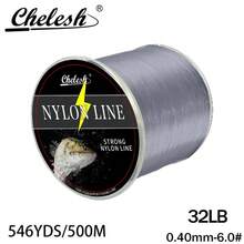 Chelesh 1093yds, 546yds Nylon Monofilament Line, High Strength, Abrasion Resistant, Transparent, Gray, Burgundy 3 Colors Available, 6LB-38LB Strength Options, Smooth Fishing Line, Handmade DIY Beading Thread