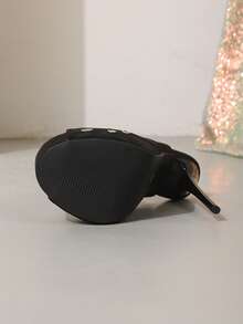 女士柠檬装饰高跟时尚凉鞋，露趾，超高跟，防水厚底，性感夜店风凉鞋，尺码 35-42 - 黑色 - 查看 4