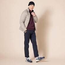 Men's Long-Sleeve Quarter-Zip Pullover Fleece Sweatshirt, Style - 酒紅色 - 查看 4