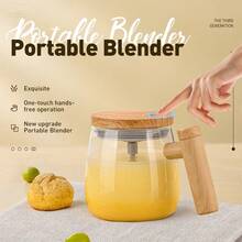1pc Self Stirring Cup Mug, Portable Coffee Mixing Mug, 13.5oz Electric Milk Frother Self Mix Cup, Coffee Glass Mixing Cup With Lid For Coffee, Milk, Protein - Electric (USB-C Port) - View 2