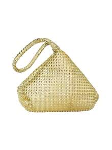 Bolso elegante y de moda decorado con rhinestones - Dorado - Ver 1