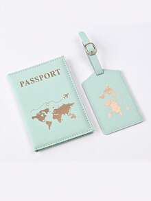 4/2/1pc Couple Travel Passport Holder, Imitation Leather Passport Wallet, Passport Cover, Suitable For Honeymoon Travel, Pu Leather Passport Holder, Passport Cover, Passport Wallet, Passport Card Holder Lightweight And Stylish Flight Travel Accessories, Suitable For Women Or Men Taking Business Travel, Student Travel - Multicolor - View 21