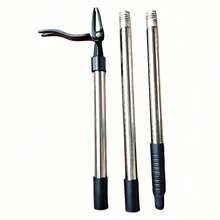 Unkrautvernichter – Der originale, aufrechte Unkrautvernichter mit langem Griff – Mit verdicktem Edelstahlrohr und 4-zinkigem Kopfdesign – Entfernen Sie Unkraut mühelos, ohne sich bücken, ziehen oder hinknien zu müssen.