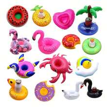 6 件/2 件/1 件充气饮料杯架、手机支架、泳池漂浮杯垫、派对水上漂浮杯架、沙滩饮料充气杯架、泳池派对多功能支架、旅行摄影 - 粉色 - 查看 9