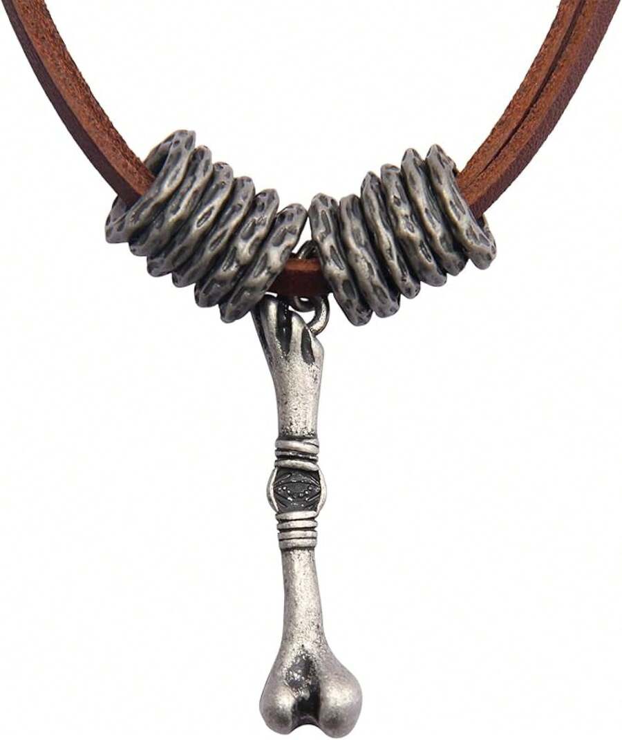 Collares Boho para Mujeres Collar Largo de Madera Colgante Vintage Cadena de Suéter Joyería Hecha a Mano - Cuello hippie - Ver 1