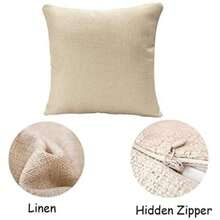 Ins Style Solid Color Pillow Case Set, Natural Linen Cotton, Machine Washable, No Dye, Suitable For Homestay/Cafe/Home Decor