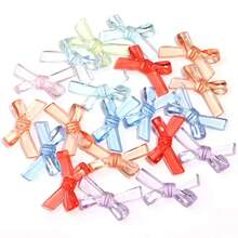 10/20/30/50pcs Transparent Acrylic Bow Beaded Bow Pendants, For Jewelry Making DIY Necklace Bracelet Keychain Phone Charm Accessories - Multicolor - View 10