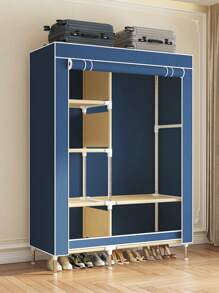 This Wardrobe Is 41.34 Inches Long, Approximately 105 Cm. It Can Be Quickly Assembled Without Tools, Usually With Detailed Instructions. Disassembly Is Also Very Easy, Making It Convenient To Move And Store. The Fabric Part Can Be Cleaned Regularly To Keep It Tidy.