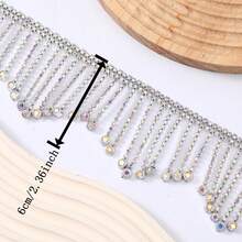 Dây tua rua 6cm (1 Yards) dùng trang trí trang sức, phụ kiện trang sức, dây tua rua đính đá, kim cương, sequin, trang trí quần áo, mặt dây chuyền, phụ kiện trang sức. - nhiều màu - Xem 2