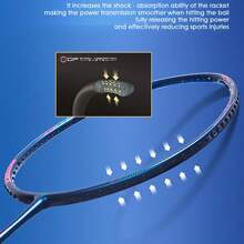 LI-NING AXFORCE 50 (4U) Series Badminton Racquet – Offensive-Oriented Single Racquet, Carbon Fiber, Weight 80-85 Grams, Maximum String Tension: 28 Lbs, Model AYPT285 - Dark Purple Blue - View 3