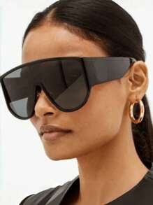 1pc New Vintage Oversized Fashion Glasses, Stylish Colorful Retro Fashion Glasses, Suitable For Daily Wear For Summer Beach Vacation,Outdoor,Travel