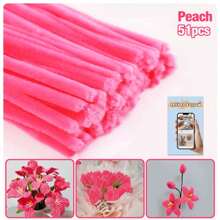 51 件/套超值装 DIY 管道清洁器散装带教程视频，适合花朵，60 种颜色加密雪尼尔茎，适合返校季节，30 厘米彩色管道清洁器工艺用品彩色雪尼尔茎，管道清洁器毛绒金属丝茎有线扭棒发带，价格实惠，质量好，漂亮，非常适合商务 Ganda Ng Kulay 质量好，颜色不一样 - 彩色 - 查看 43