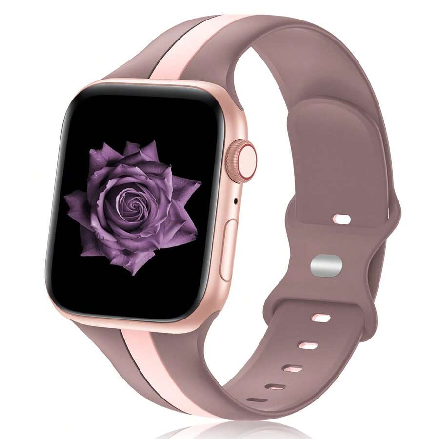 Cinturino sportivo compatibile con Apple Watch da 38mm, 40mm e 41mm. 42mm 44mm 45mm 46mm 49mm in silicone morbido. Compatibile con serie 10 9 Ultra SE 8 7 6 5 4 3 2 1 per uomo e donna