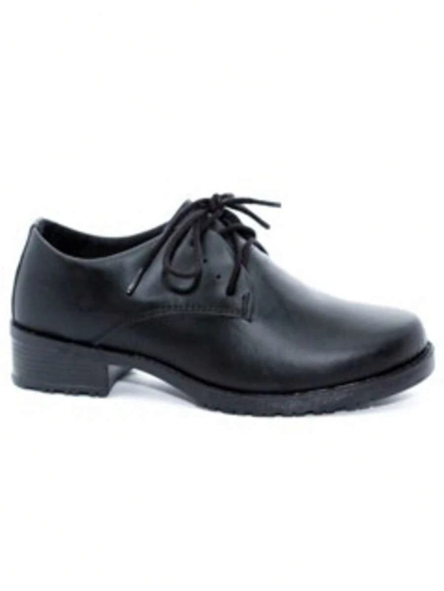 Women's Oxford Shoes Low Heel Casual - 靜夜黑色 - 查看 1