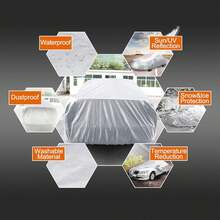 Waterproof SUV Cover  Lightweight Sun/Rain Protection For Mid-Size SUVs, L (480*175*120CM) Silver - Bạc - Xem 4