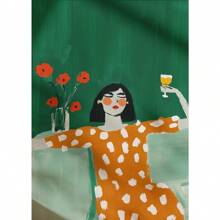 1 buc Pictură de artă portret Copertă Serie Temă Canvas Imprimare Modă Pop Artă de perete Postere Culori Mural Studio Decor Acasă Fără cadru