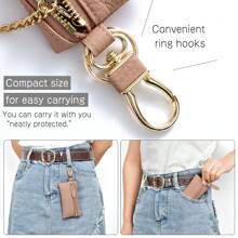 Key Pouch Coin Purse Accessory Wallet Smart Key Holder & Men Leather Key Pouch Key Ring Key Chain Keyless Pouch Bag Car Key Pouch With Carabiner Wallet Slim Wallet Compact Multifunctional Simple Unisex For Women Mini Wallet