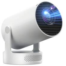 HY300 Smart Android 11 Mini Manual Focus Projector, Compatible With Apple & Android | Supports 4K/1080P, WiFi6 And Bluetooth 5.0, Portable Home Cinema With Auto Horizontal Correction, Suitable For Outdoor Movie Projection In Low Light (White, EU Plug) - White U Europe - View 7